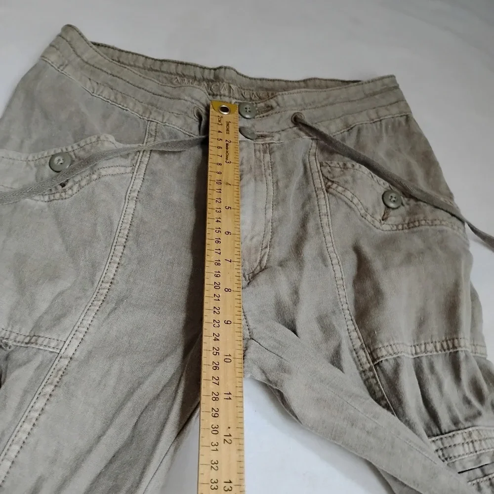 American Eagle Pants 4 Relaxed Fit Slim Cargo Linen Grunge Skater Gorp‎ Beach